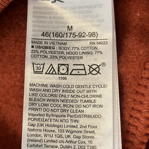 NWT copper Gap crop hoodie size medium - Picture 6 of 6